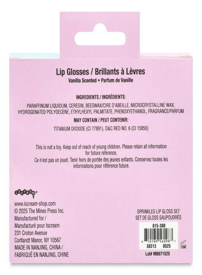 iscream Speaking of Sprinkles 3-piece Vanilla Scented Roller Ball Lip Gloss Set - Image 5