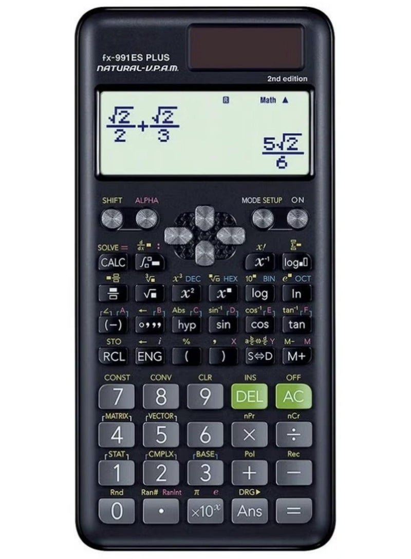 Fx-991Es Plus 2nd Edition Scientific Calculator Black - Image 1