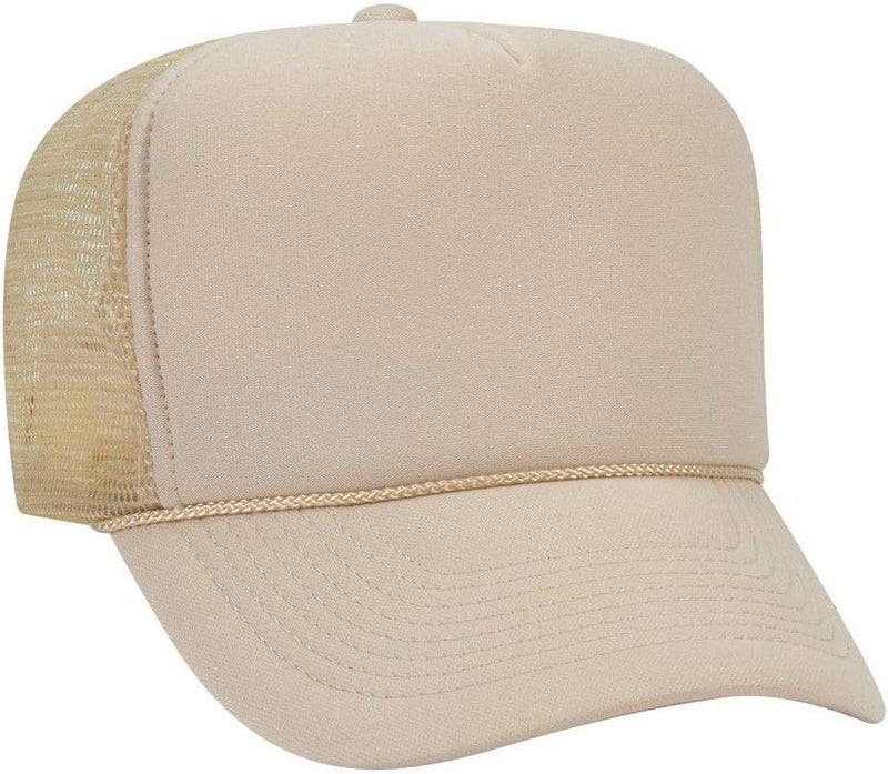 OTTO Polyester Foam Front 5 Panel High Crown Mesh Back Trucker Hat - Image 1