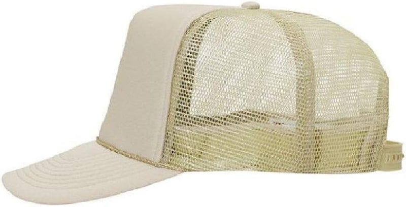 OTTO Polyester Foam Front 5 Panel High Crown Mesh Back Trucker Hat - Image 5