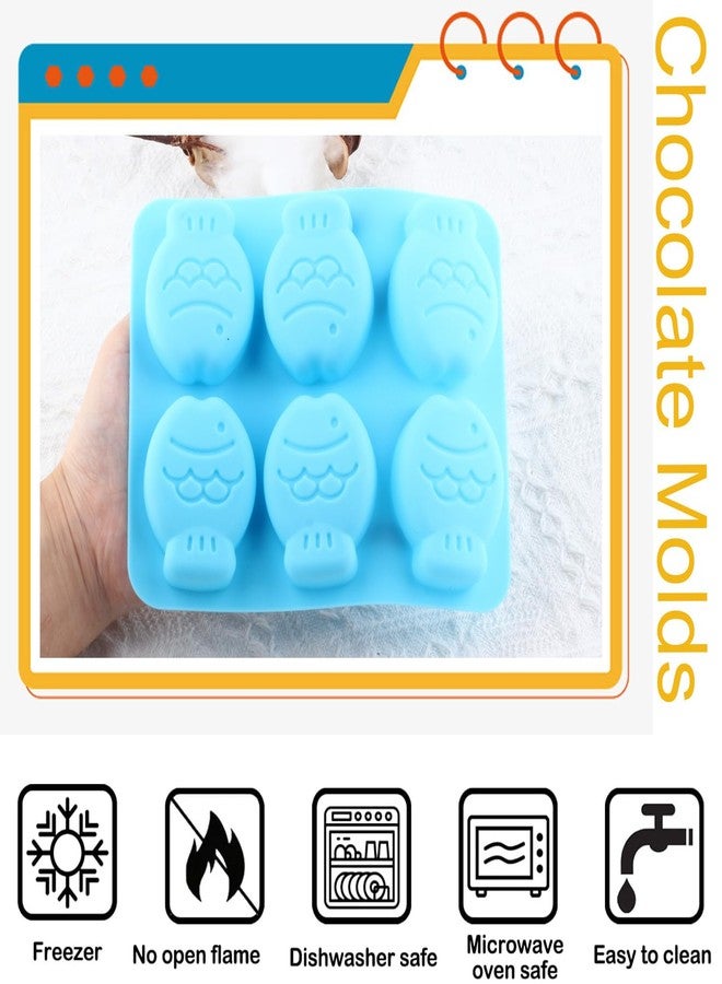 YIMINGMOLD قوالب سيليكون على شكل سمكة من YIMINGMOLD، قطعتان، قالب حلوى سمكة للشوكولاتة والحلوى الصلبة - Image 3