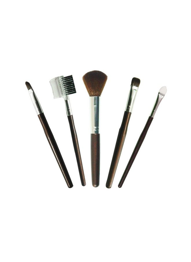 AyA Fashion - Women'S Professional Makeup Brush Includes Eyeshadow Foundation Eyebrow Lip Rouge Makeup Brushes (Brown, Set Of 5) - Image 1