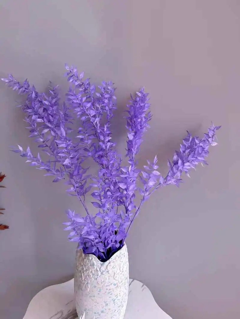 Bluejw Dried Ruscus Leaves Bouquet - Natural Dried Flowers Arrangement for Wedding, Mother's Day, Christmas Decor, Home & Party Decorations, Dried Plants Included - Image 1