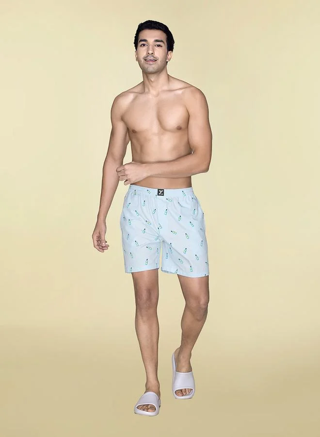 XYXX  Printed Cotton Boxer Shorts with Elasticated Waistband by Styli  | Best Price UAE