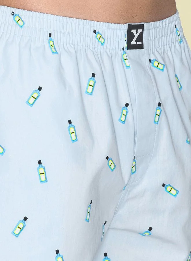 XYXX  Printed Cotton Boxer Shorts with Elasticated Waistband by Styli  | Best Price UAE