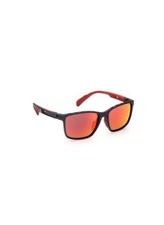 Adidas Men's Mirrored Navigator Shape Plastic Sunglasses SP003502L56 - Lens Size: 56 Mm - Matte Black  - Image 3