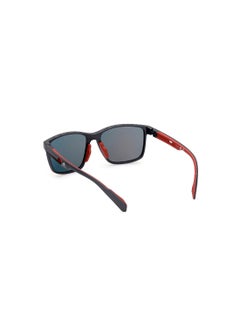 Adidas Men's Mirrored Navigator Shape Plastic Sunglasses SP003502L56 - Lens Size: 56 Mm - Matte Black  - Image 5