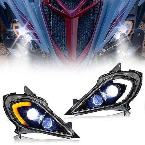 KATIMOTO LED Headlight Assembly with High Low Beam DRL Turn Signal Front Light Lamp for Yamaha YFZ 450 YFZ450R YFZ450X Wolverine 450 350 Raptor 250 350 700 20062024 Headlamp Accessories 2PCS - Image 1