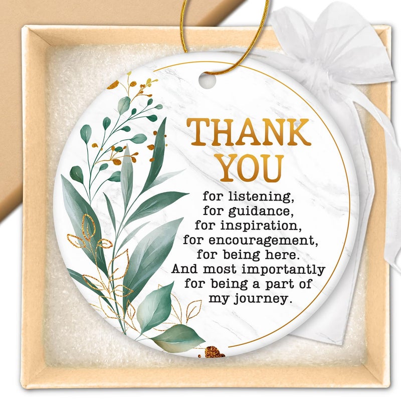 HEXMOZ Thank You Gifts - Appreciation Gifts for Women  Coworkers  Boss  Friends  Teachers Be Part of My Journey Ceramic Ornament Keepsake Office Decor - Farewell  Leaving  Going Away Present Ideas - Image 1