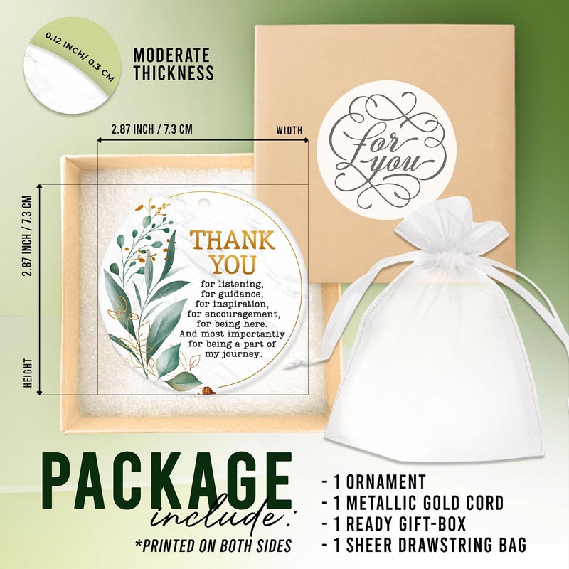 HEXMOZ Thank You Gifts - Appreciation Gifts for Women  Coworkers  Boss  Friends  Teachers Be Part of My Journey Ceramic Ornament Keepsake Office Decor - Farewell  Leaving  Going Away Present Ideas - Image 2