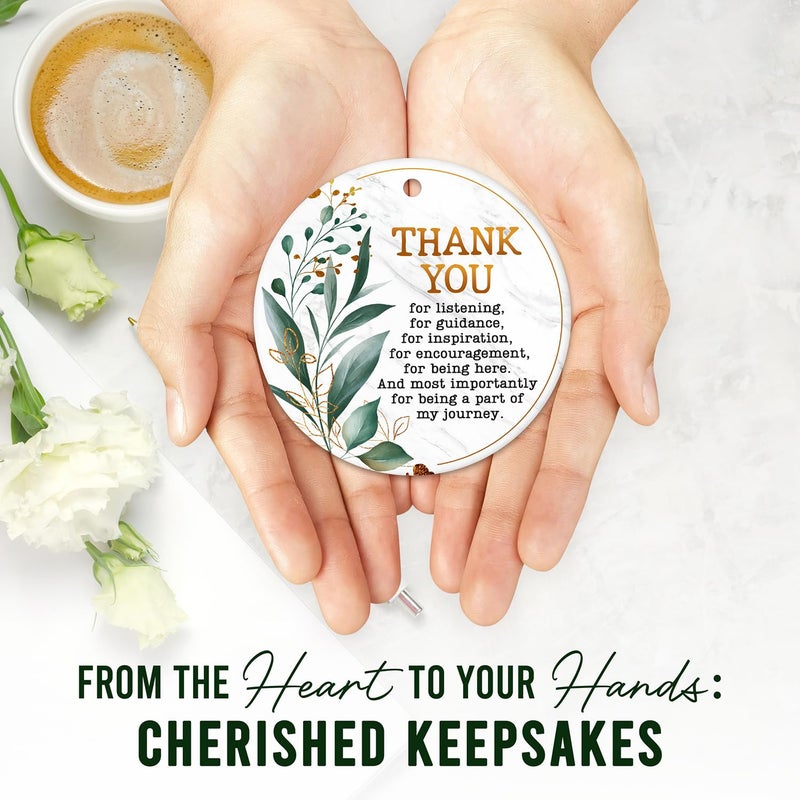 HEXMOZ Thank You Gifts - Appreciation Gifts for Women  Coworkers  Boss  Friends  Teachers Be Part of My Journey Ceramic Ornament Keepsake Office Decor - Farewell  Leaving  Going Away Present Ideas - Image 3