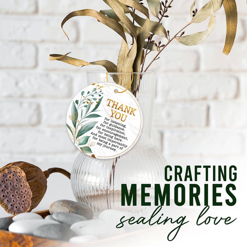 HEXMOZ Thank You Gifts - Appreciation Gifts for Women  Coworkers  Boss  Friends  Teachers Be Part of My Journey Ceramic Ornament Keepsake Office Decor - Farewell  Leaving  Going Away Present Ideas - Image 5