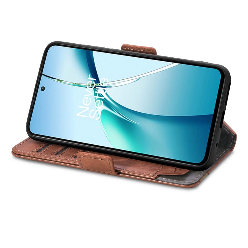 HuHa Protective Cover For Nothing Phone 2a Plus CaseNeo Splicing Dual Magnetic Buckle Leather Phone Case(Brown) - Image 4