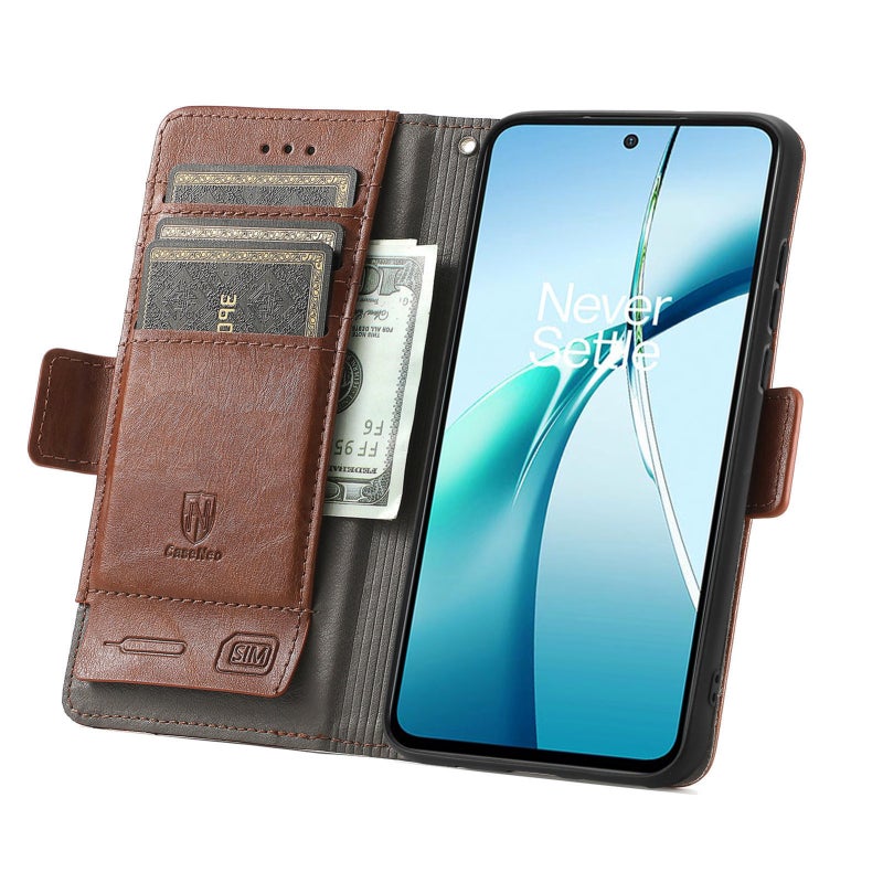 HuHa Protective Cover For Nothing Phone 2a Plus CaseNeo Splicing Dual Magnetic Buckle Leather Phone Case(Brown) - Image 3