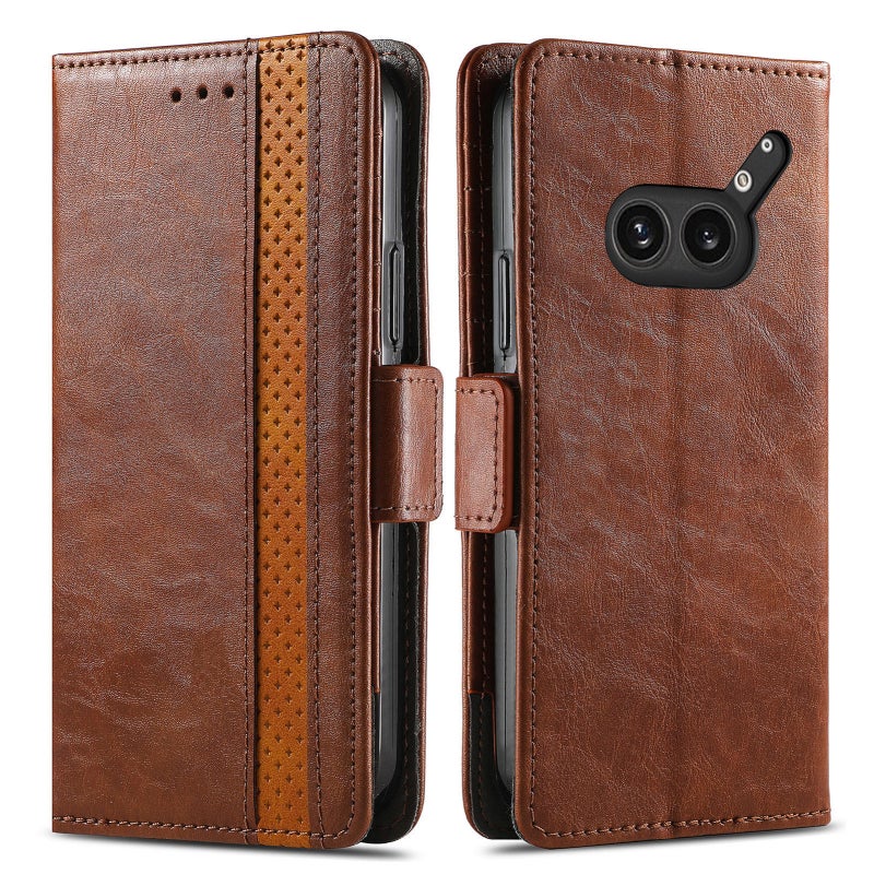HuHa Protective Cover For Nothing Phone 2a Plus CaseNeo Splicing Dual Magnetic Buckle Leather Phone Case(Brown) - Image 2