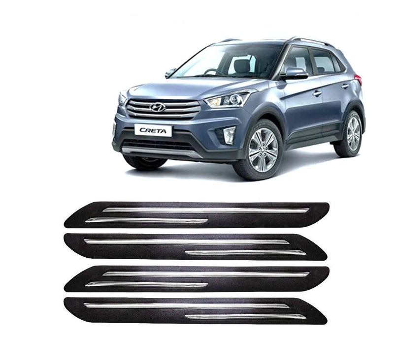 Car Bumper Guard for Hyundai Creta - (Chrome Strip)