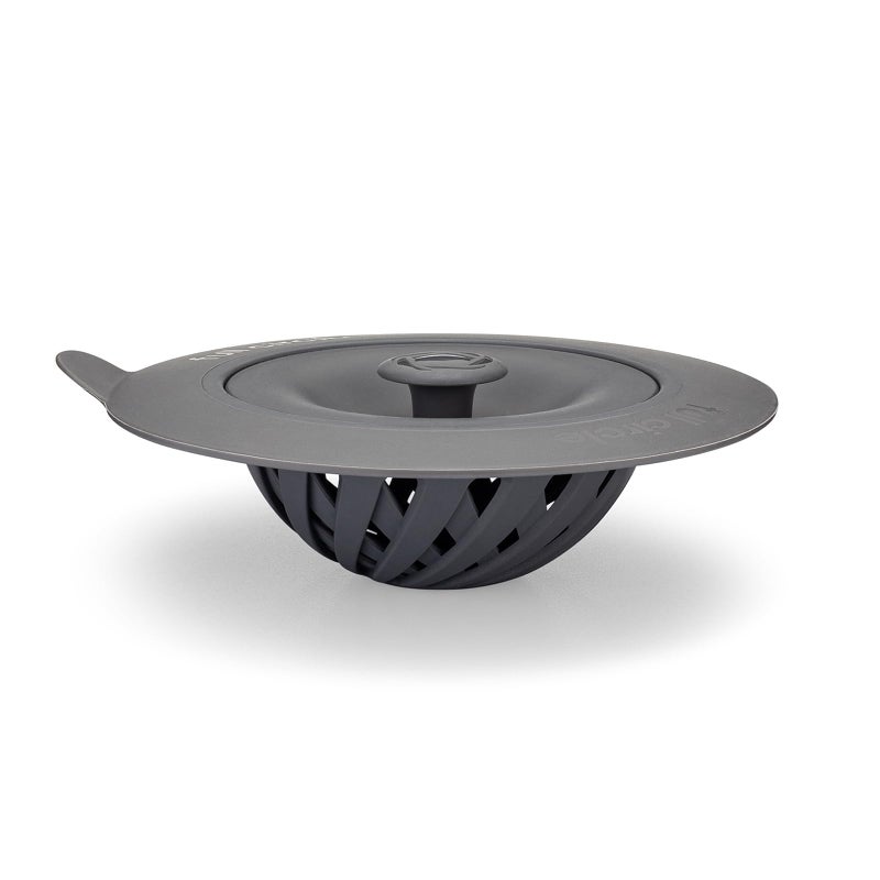 Full Circle Sinksational Sink Drain Strainer & Stopper â€“ 2-in-1 with Separate Plug, Anti-Clog Design, Perfect Seal, Gray - Image 1