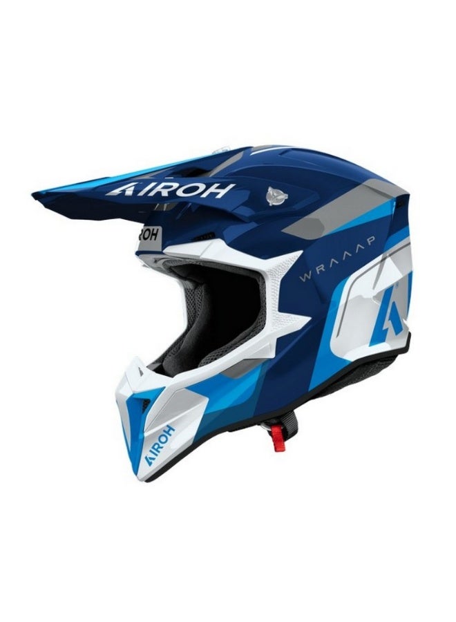 AIROH WRAAAP CONQUER BLUE GLOSS Helmet - Image 2