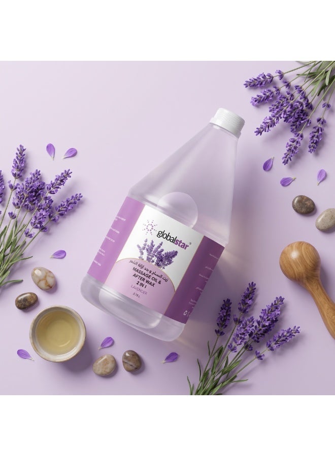 Globalstar Lavender 2-in-1 After Wax & Massage Oil 3.78L | Professional Salon & Spa Body Oil - Image 4