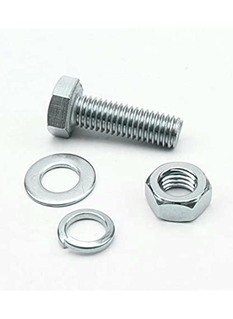 Duravel Duravel Nuts and Bolts Set 15 pcs - Stainless Steel A2 Bolt, Nuts, Plain washer, spring washer combo- Heavy Duty Bolts and Nuts (30 MM Length, 6 MM)  - Image 1