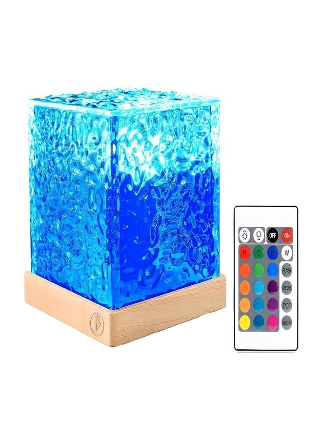 BTfash Water Ripple Night Light, Romantic Warm Ocean Wave Effect, Crystal Astronomy Night Table Lamp for Bedroom, LED Projection Lamp (Water Ripple) - Image 1