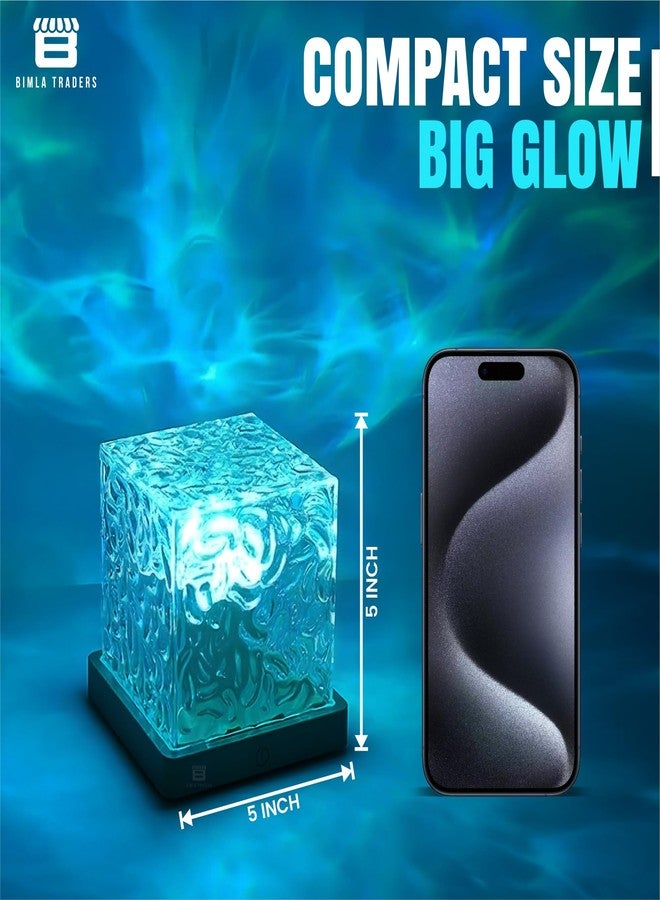 BTfash Water Ripple Night Light, Romantic Warm Ocean Wave Effect, Crystal Astronomy Night Table Lamp for Bedroom, LED Projection Lamp (Water Ripple) - Image 4