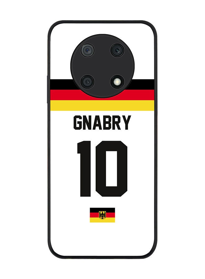 Stylizedd Rugged Black edge case for Huawei nova Y90 Slim fit Soft Case Flexible Rubber Edges Anti Drop TPU Gel Thin Cover - Football Team - Germany Player Name - Gnabry - Image 1