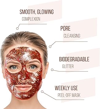 7th Heaven Clean Pores Radiant Skin Stardust Galactic Gold PeelOff Mask With The Infusion of witch hazel willow herb tea tree and a sprinkle of biodegradable glitter 10g - Image 3
