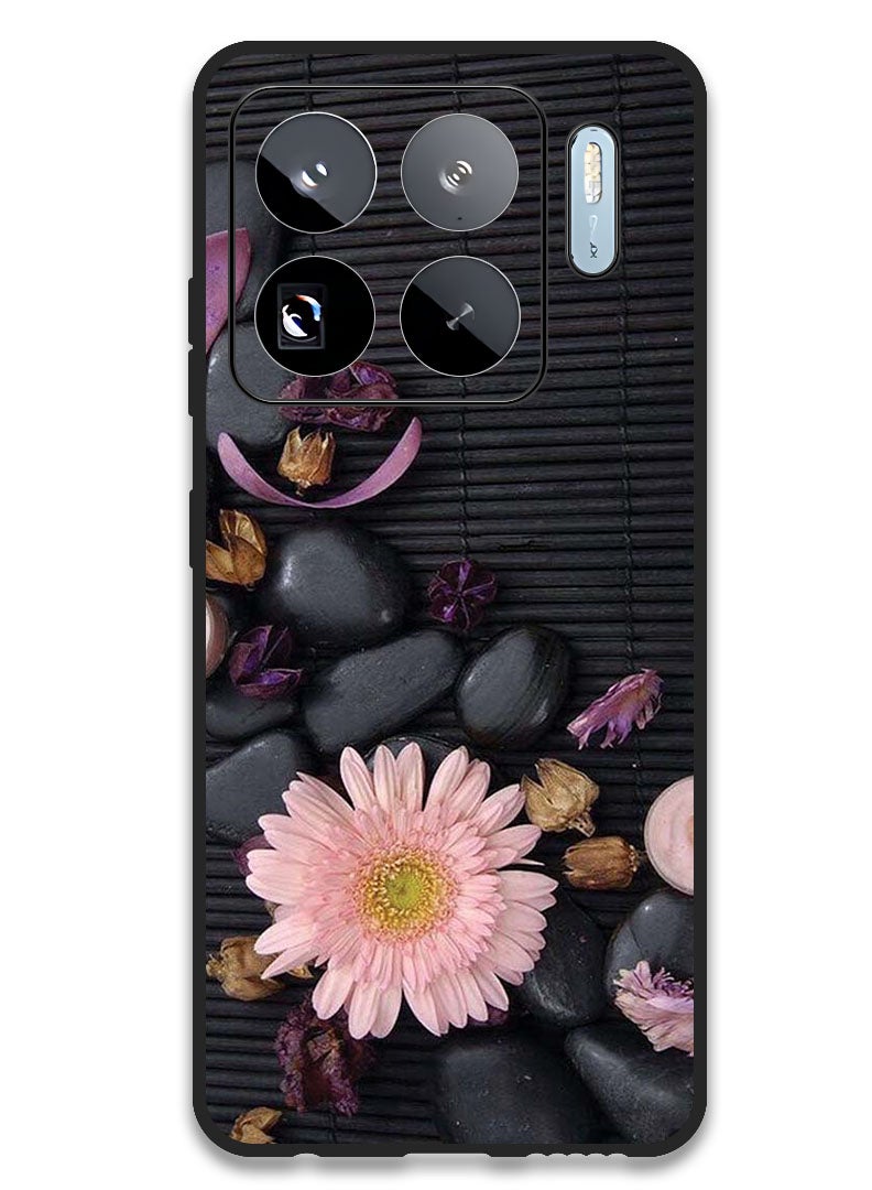 Theodor Case Compatible with Xiaomi 15S Pro 6.73 Inch Protection Shockproof Bumper Cover Flowers & Stones - Image 1