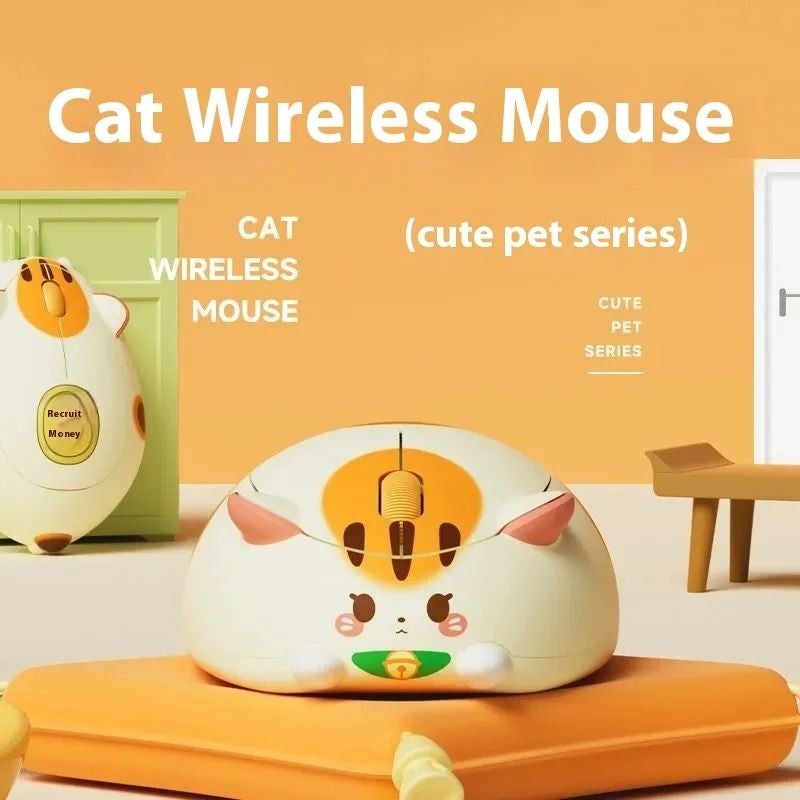 Akko Cat Themed Wireless Gaming Mouse, Ergonomic Cute Capybara Design, Nagaya Fortune - Image 3
