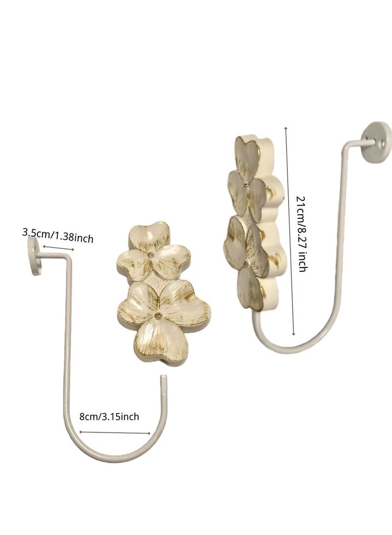 QBAID مساند ستائر عدد 2 – خطافات جدارية لتثبيت الستائر وإضفاء لمسة ديكور أنيقة - Image 3