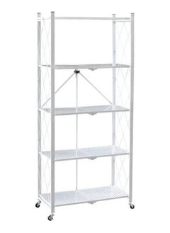AGD 5-Layered Foldable Storage Rack With Wheels  - Image 1