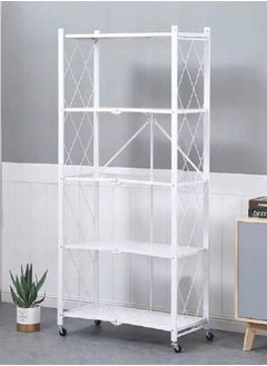 AGD 5-Layered Foldable Storage Rack With Wheels  - Image 3