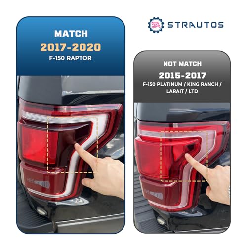 STRAUTOS LED Tail Lights Compatible With Ford Raptor F150 2017 2018 2019 2020 Rear Brake Lamp Signal Assembly ‎Taillights with Blind Spot HL3Z13404H Module Not Included (Right Passenger Side) - Image 4