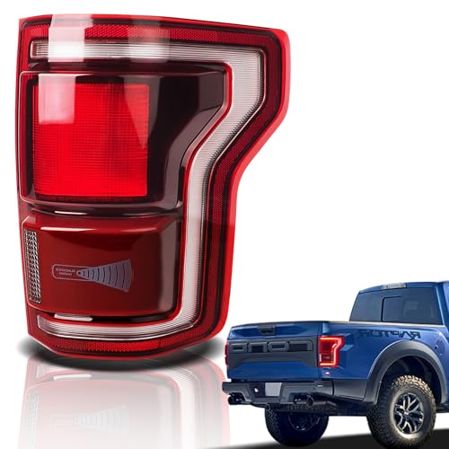 STRAUTOS LED Tail Lights Compatible With Ford Raptor F150 2017 2018 2019 2020 Rear Brake Lamp Signal Assembly ‎Taillights with Blind Spot HL3Z13404H Module Not Included (Right Passenger Side) - Image 1