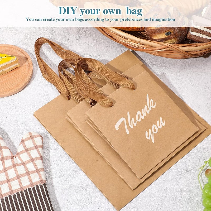 comfrt 30 Pack Brown Paper Bags with Handles Gift Paper Bags Reusable Grocery Shopping Bags Business Packaging Bags, Take out Party Birthday Merchandise Retail Bags Craft (10 Inch, 8 Inch, 6 Inch) - Image 3