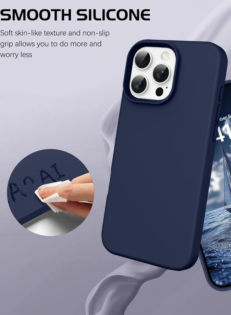 BORTONY iPhone 16 Pro Case 6.3 inch Liquid Silicone Case iPhone 16 Pro Cover Gel Rubber Soft Silky Touch Shockproof Thin Protective Cover for Apple iPhone 16 Pro - Image 3