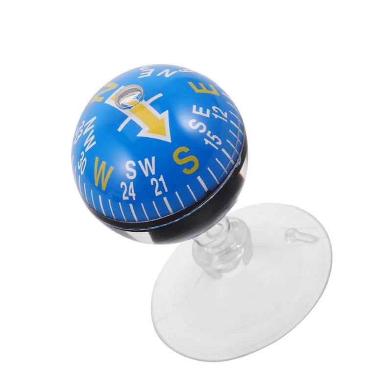 Blue Plastic 38mm Vehicle Dashboard Suction Cup Compass For Car Marine Navigation Hiking - Image 2