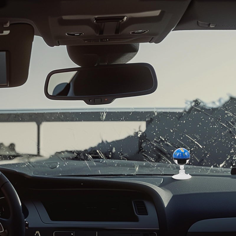 Blue Plastic 38mm Vehicle Dashboard Suction Cup Compass For Car Marine Navigation Hiking - Image 5