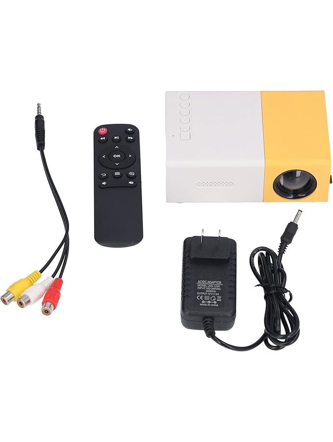 جهاز عرض صغير محمول يدعم دقة 1080 بكسل، يعرض شاشة من 24 إلى 60 بوصة، جهاز عرض LED بواجهات متعددة، مناسب للمسرح المنزلي والخارجي لأفلام وألعاب الكمبيوتر المحمول وأجهزة الألعاب، ويدعم بطاقة TF الشائعة - Image 1