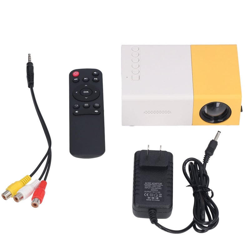 جهاز عرض صغير محمول يدعم دقة 1080 بكسل، يعرض شاشة من 24 إلى 60 بوصة، جهاز عرض LED بواجهات متعددة، مناسب للمسرح المنزلي والخارجي لأفلام وألعاب الكمبيوتر المحمول وأجهزة الألعاب، ويدعم بطاقة TF الشائعة - Image 2