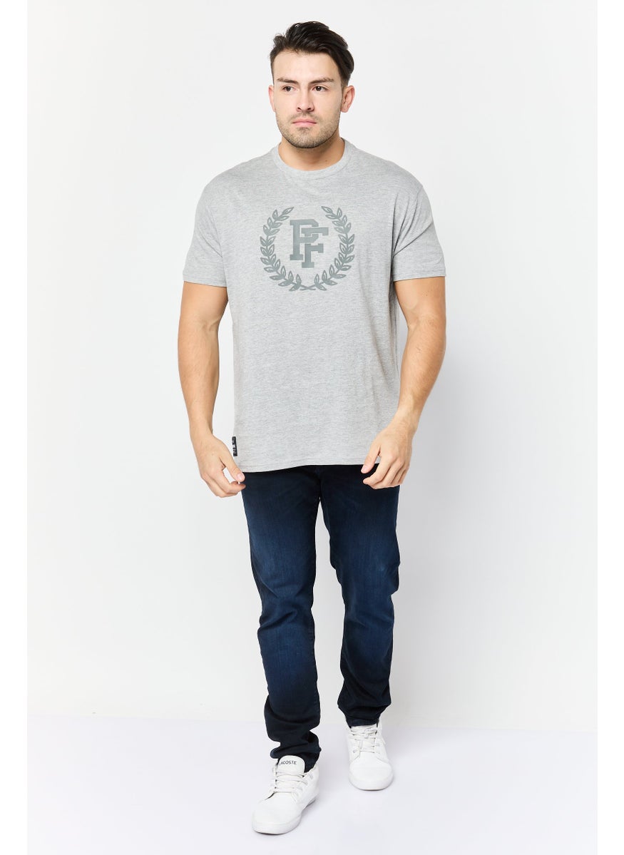 Paul Frank - Men Crew Neck Short Sleeves Graphic Print T-Shirt, Grey - Image 1
