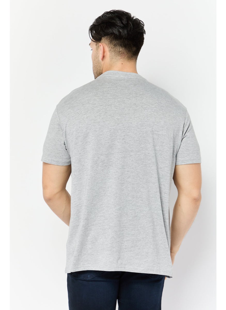Paul Frank - Men Crew Neck Short Sleeves Graphic Print T-Shirt, Grey - Image 1