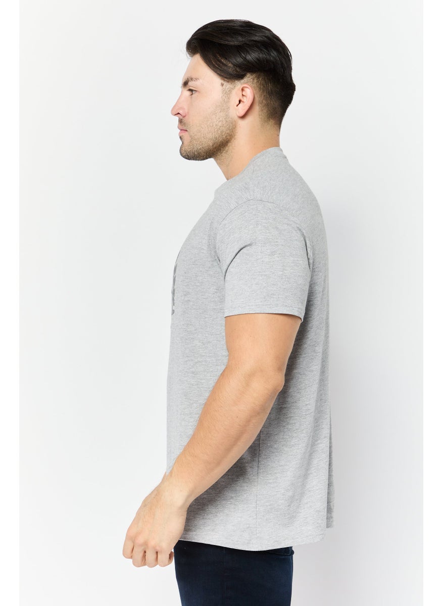 Paul Frank - Men Crew Neck Short Sleeves Graphic Print T-Shirt, Grey - Image 1