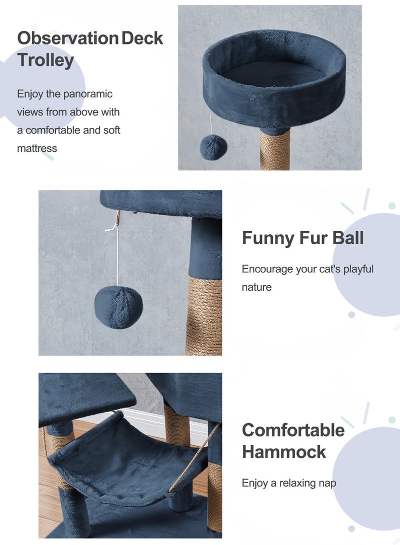 شاربدو متعددة الوظائف القطة شجرة القطة تسلق إطار القطة القفز منصة برج القطة منازل القطة لعب القطط - Image 3