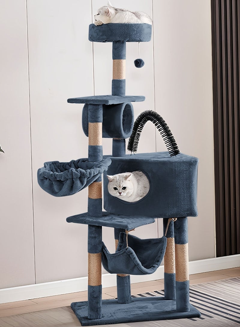 شاربدو متعددة الوظائف القطة شجرة القطة تسلق إطار القطة القفز منصة برج القطة منازل القطة لعب القطط - Image 5