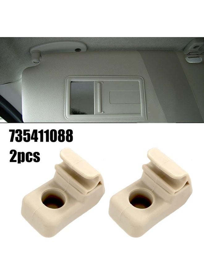 2pcs Durable Plastic Sun Visor Holder Clips For Fiat Corolla Malibu Easy Installation - Image 5