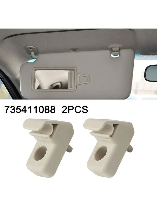 2pcs Durable Plastic Sun Visor Holder Clips For Fiat Corolla Malibu Easy Installation - Image 4