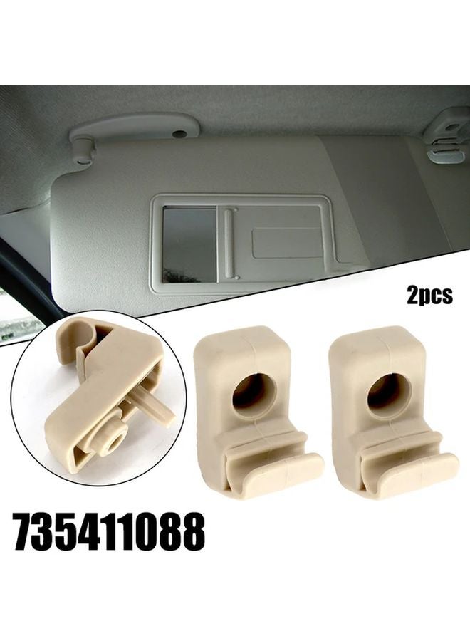 2pcs Durable Plastic Sun Visor Holder Clips For Fiat Corolla Malibu Easy Installation - Image 1