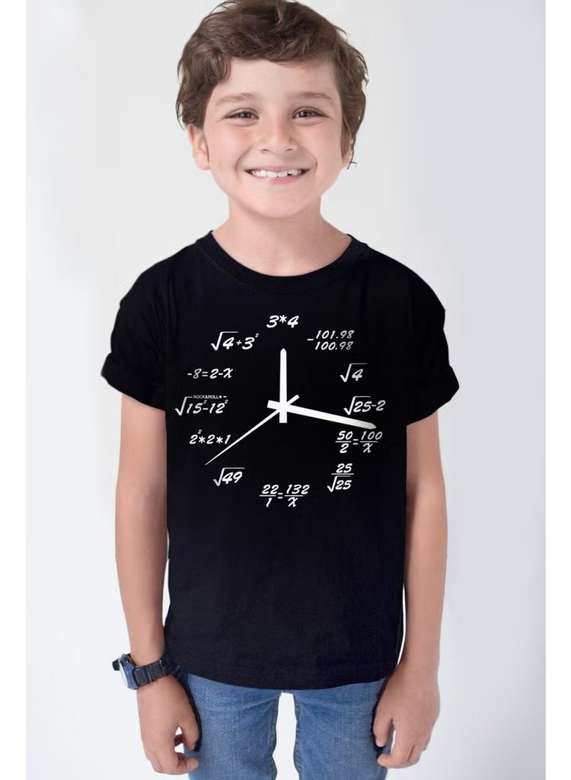 Rock&Roll What Time Is It Black Short Sleeve Boys T-Shirt - Image 1